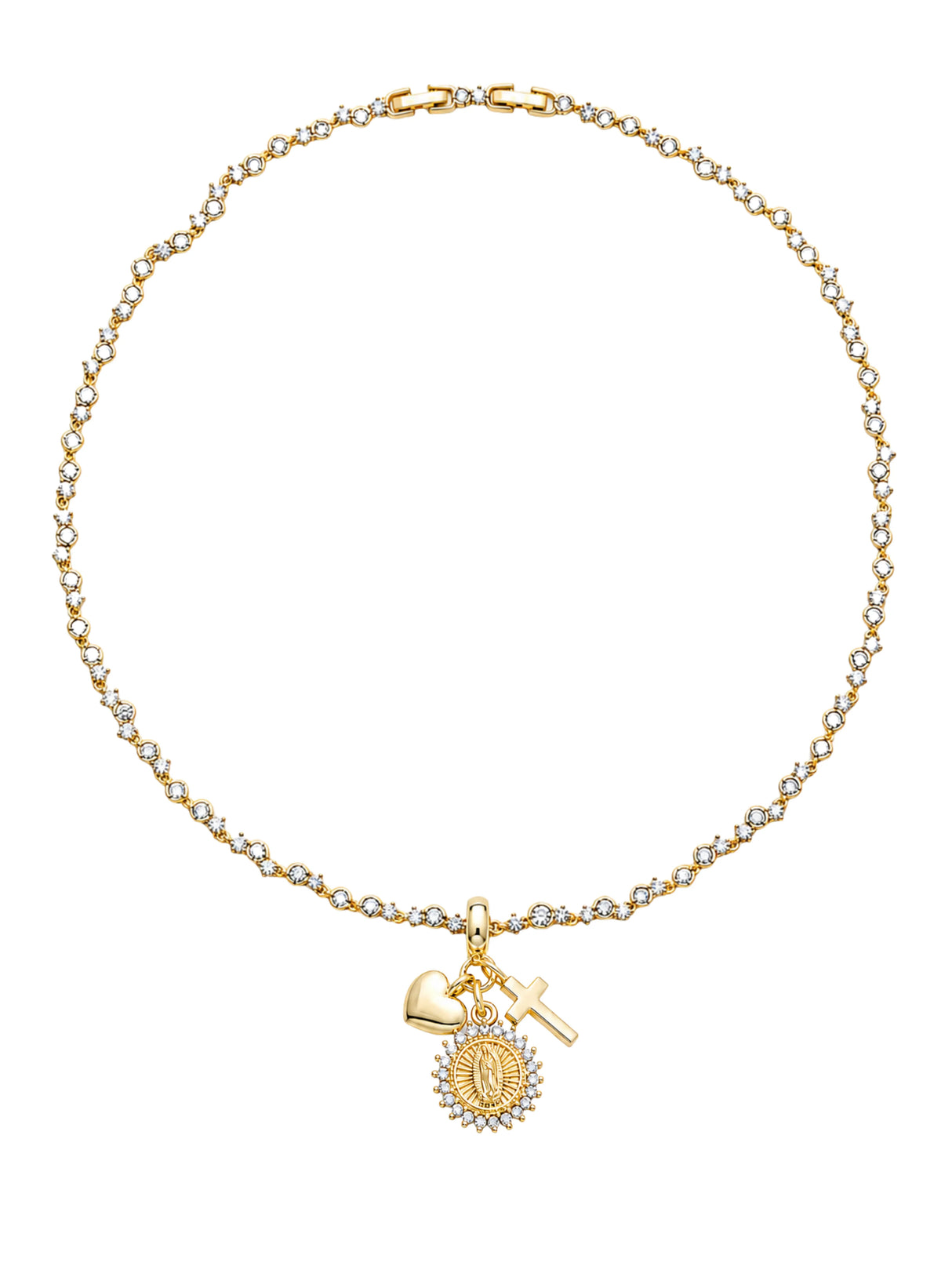 Maisie Cross Tennis Necklace