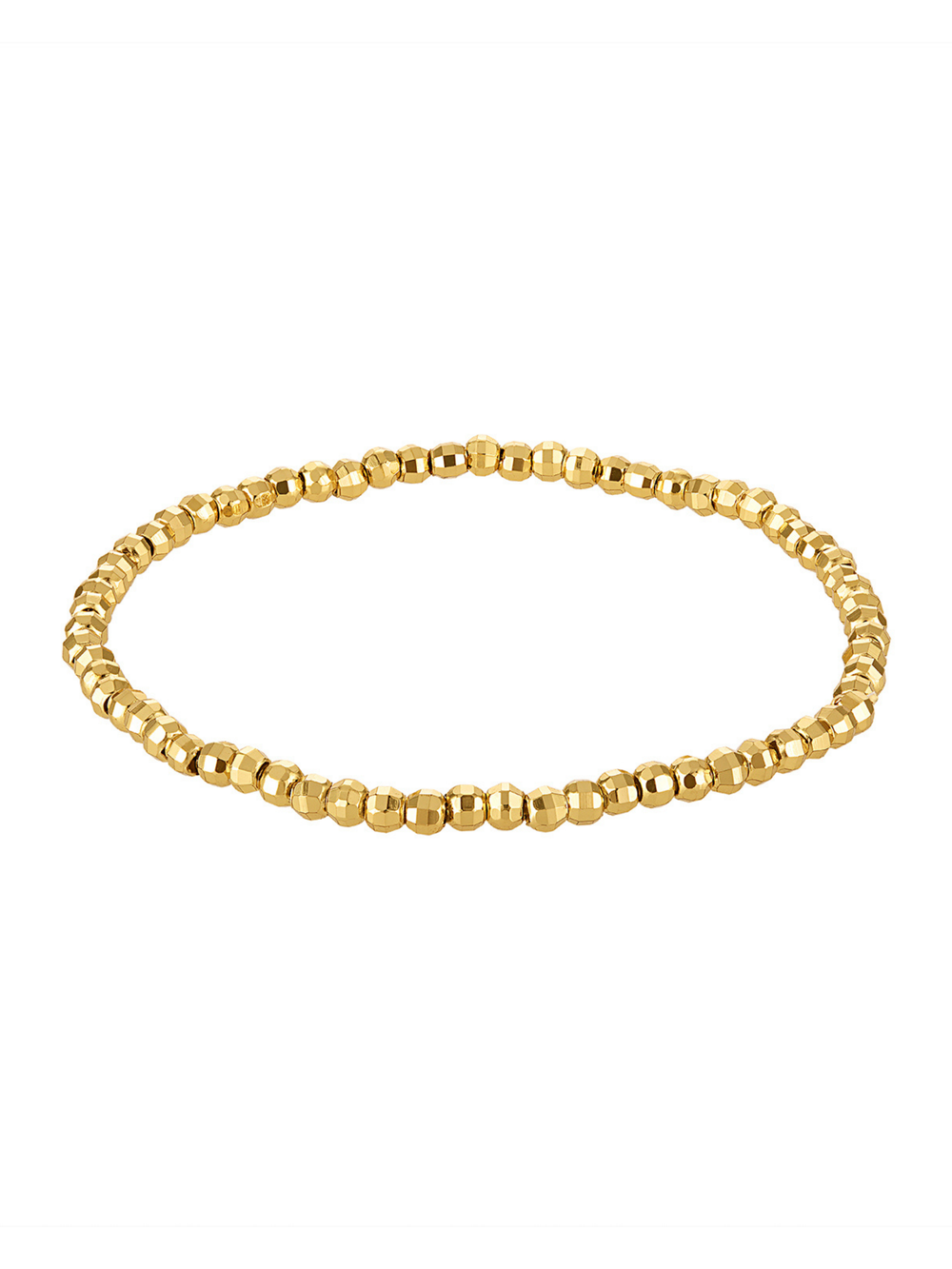 The Kinsey Designs Multi Faceted Stretch Bead Bracelet features small, shiny, round beads in a simple circular style—a timeless beaded jewelry piece.