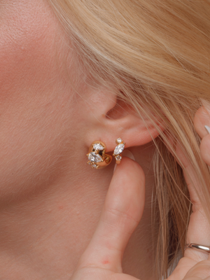 Monroe Marquise Huggie Earring