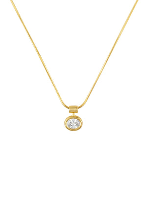 Nicole Bezel Pendant Necklace