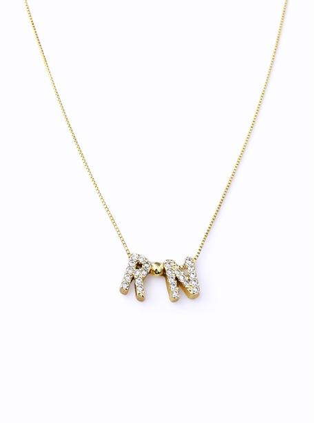 Nurse Lux Letter Slide Necklace