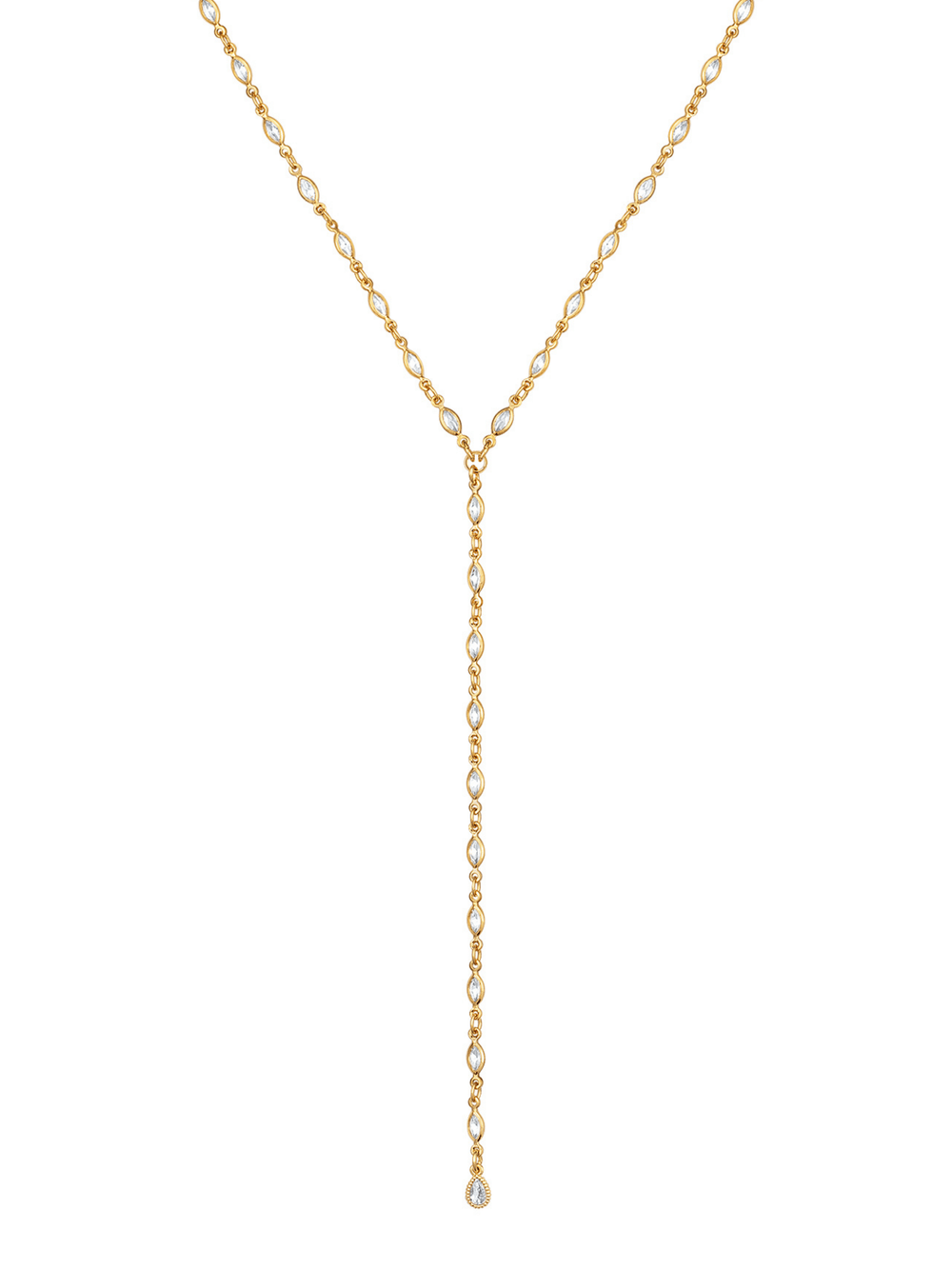 Portia Marquise Lariat Necklace