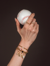 Quatrefoil Stretch Bracelet 4mm Quartz