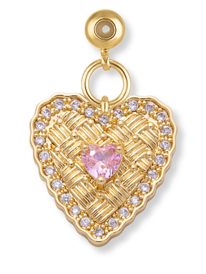 Quilted Heart Grip Charm