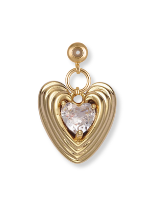 Radiant Retro Heart Grip Charm