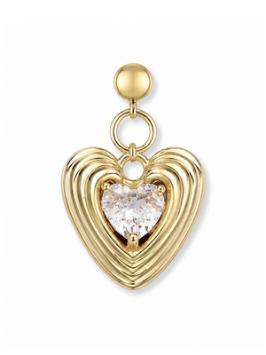 Radiant Retro Heart Grip Charm