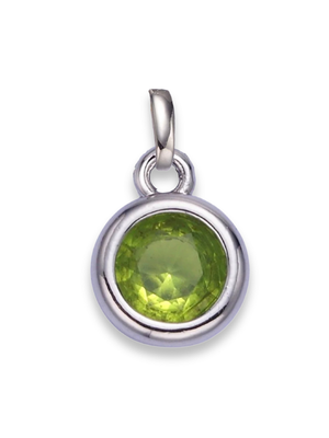 Silver Bezel Birthstone Clip Charm