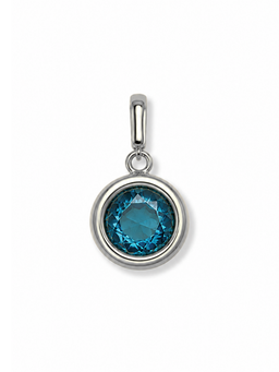 Silver Bezel Birthstone Clip Charm
