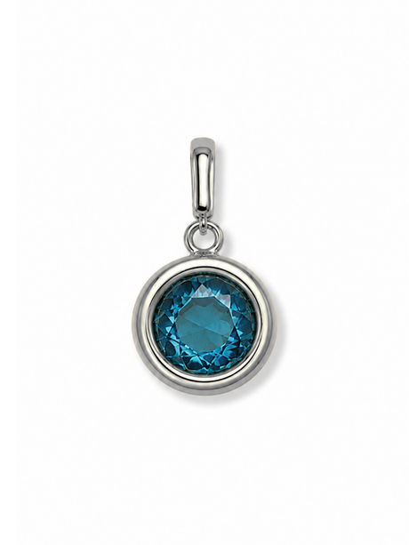 Silver Bezel Birthstone Clip Charm