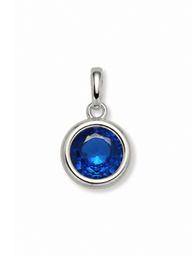 Silver Bezel Birthstone Clip Charm