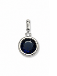 Silver Bezel Birthstone Clip Charm