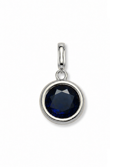 Silver Bezel Birthstone Clip Charm