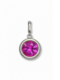 Silver Bezel Birthstone Clip Charm