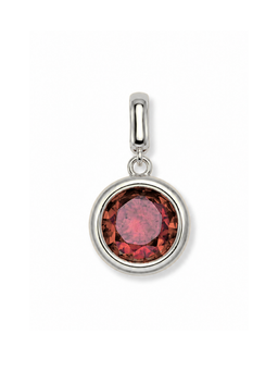 Silver Bezel Birthstone Clip Charm