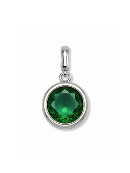 Silver Bezel Birthstone Clip Charm