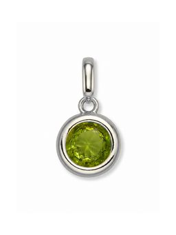 Silver Bezel Birthstone Clip Charm
