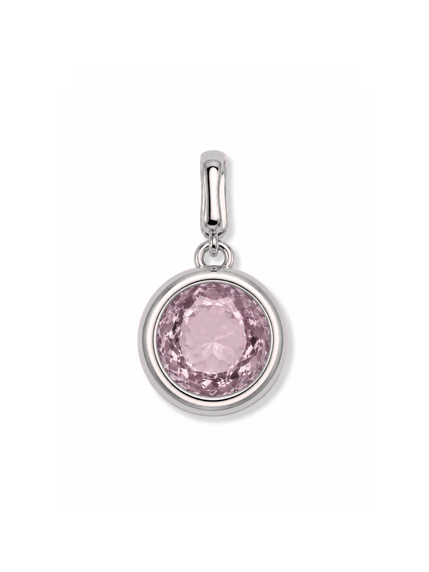 Silver Bezel Birthstone Clip Charm
