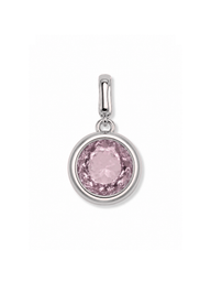 Silver Bezel Birthstone Clip Charm