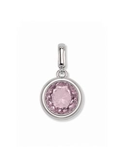 Silver Bezel Birthstone Clip Charm