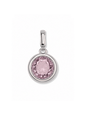 Silver Bezel Birthstone Clip Charm