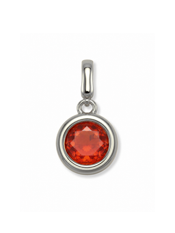 Silver Bezel Birthstone Clip Charm
