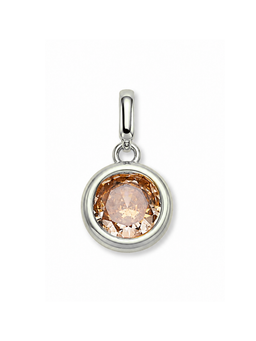 Silver Bezel Birthstone Clip Charm