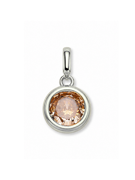 Silver Bezel Birthstone Clip Charm