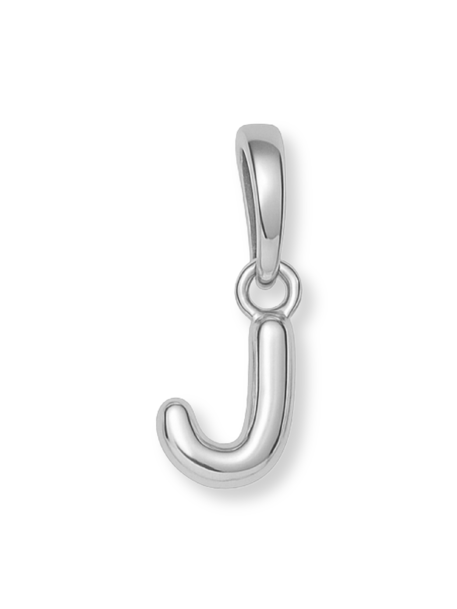 Silver Bubble Initial Clip Charm