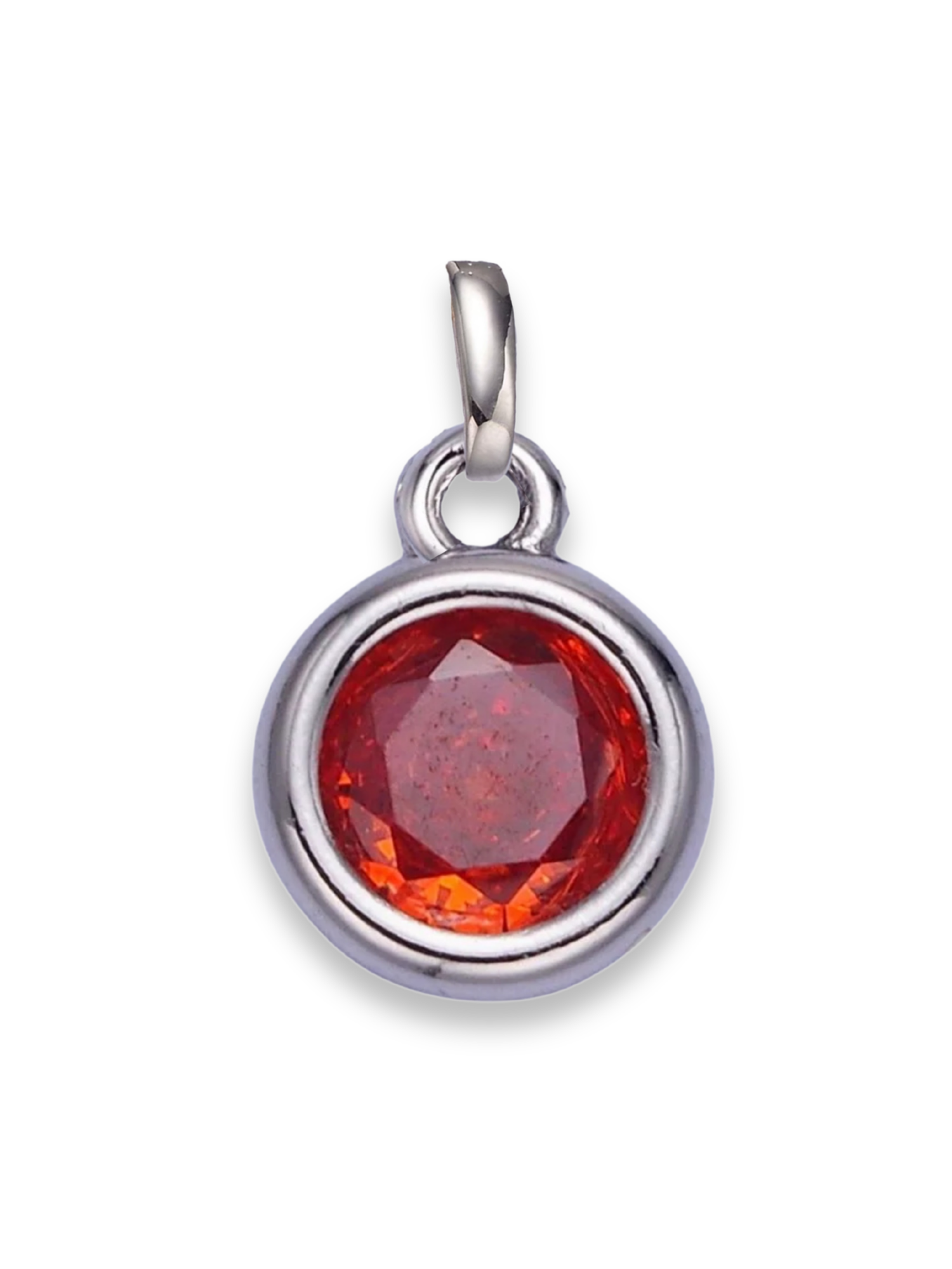 Silver Bezel Birthstone Clip Charm