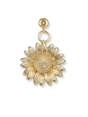 The Sunflower Grip Charm by Kinsey Designs Archives features detailed gold sunflower petals and a textured center on a round loop, perfect for adding to your Kinsey Charm Bar Necklace or wearing as a standalone nature-inspired charm.