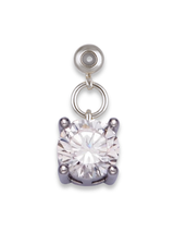 Silver Birthstone Grip Charm