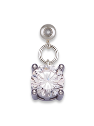 Silver Birthstone Grip Charm