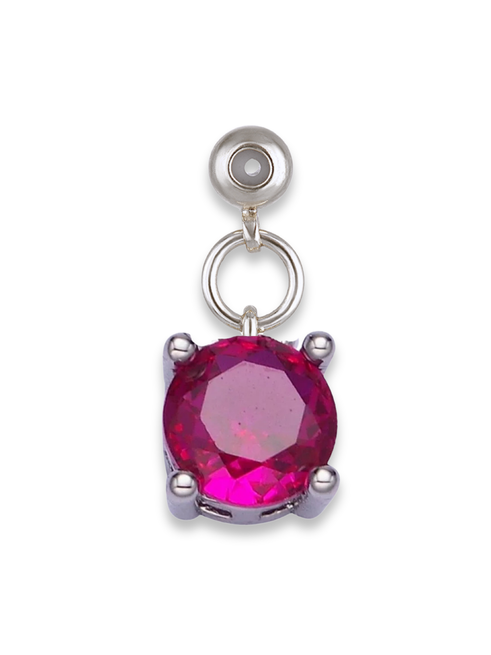 Silver Birthstone Grip Charm