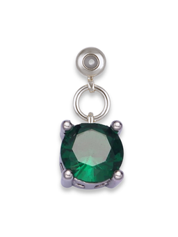 Silver Birthstone Grip Charm