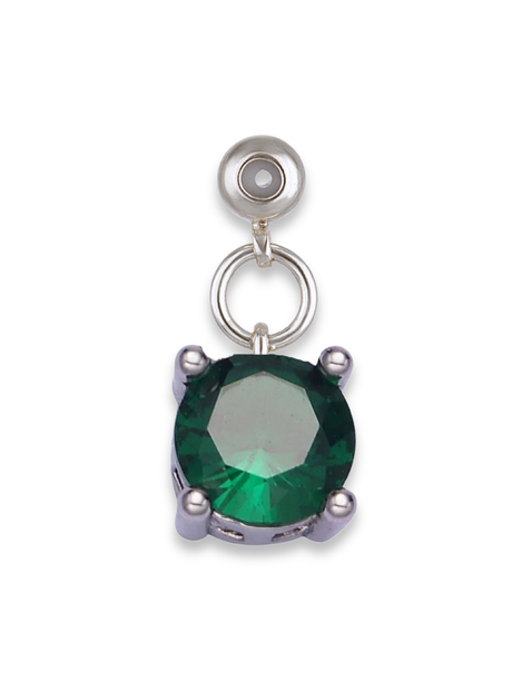 Silver Birthstone Grip Charm