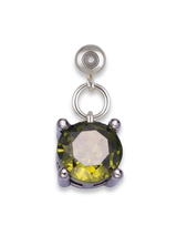 Silver Birthstone Grip Charm