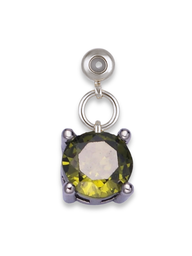 Silver Birthstone Grip Charm