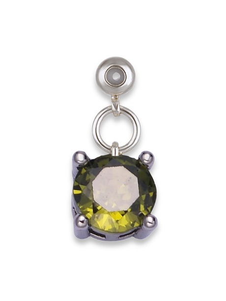 Silver Birthstone Grip Charm