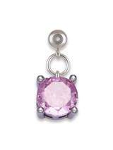 Silver Birthstone Grip Charm