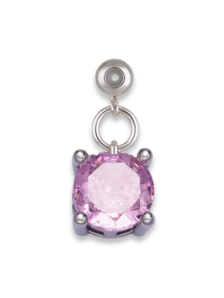 Silver Birthstone Grip Charm