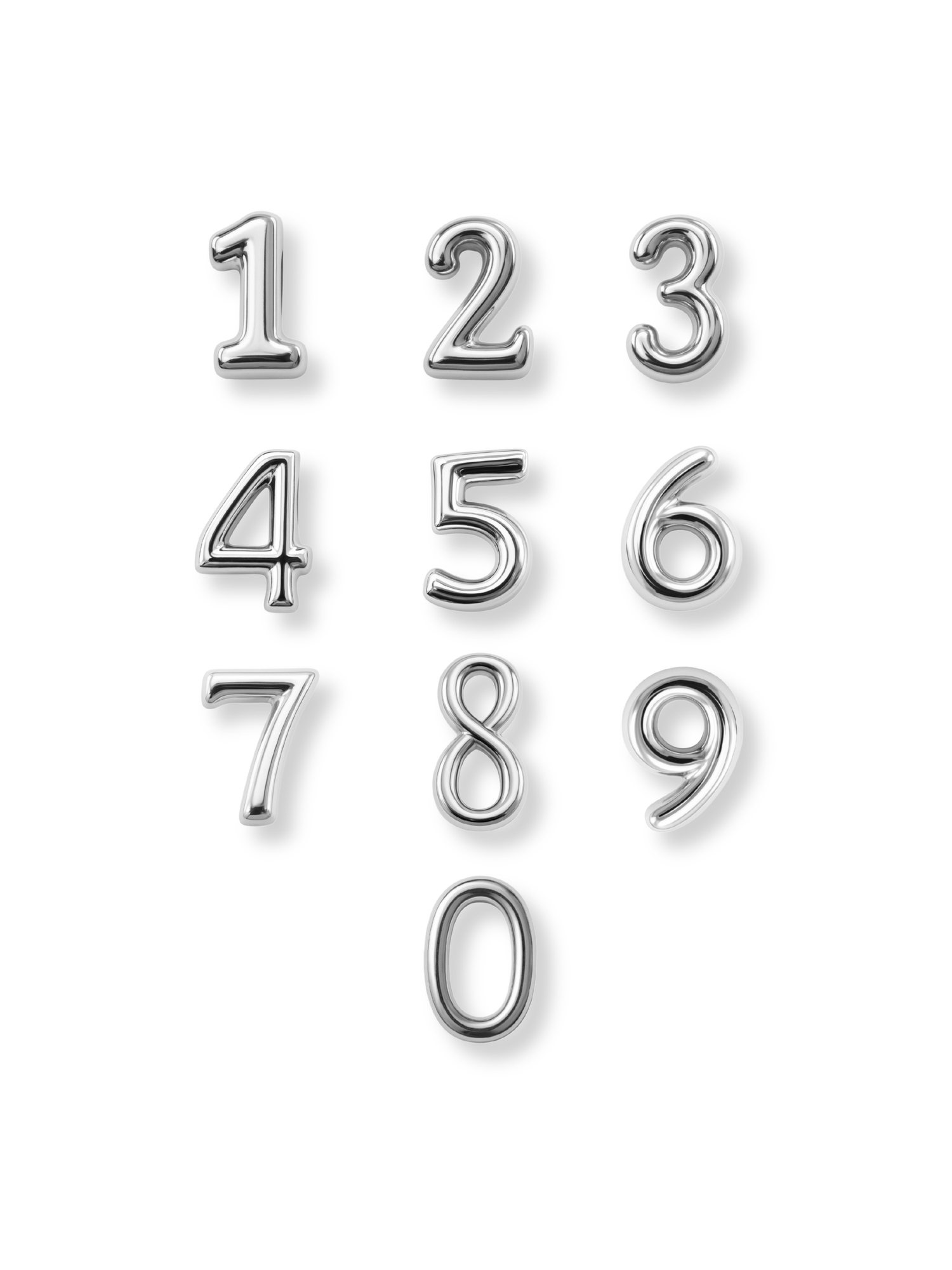 Silver Baseball Charm Necklace with Slide Numbers