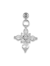 Silver Ornate Cross Grip Charm