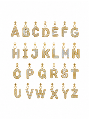 Bubble Letter Grip Charm