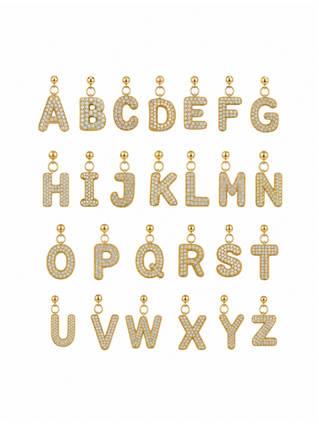 Bubble Letter Grip Charm