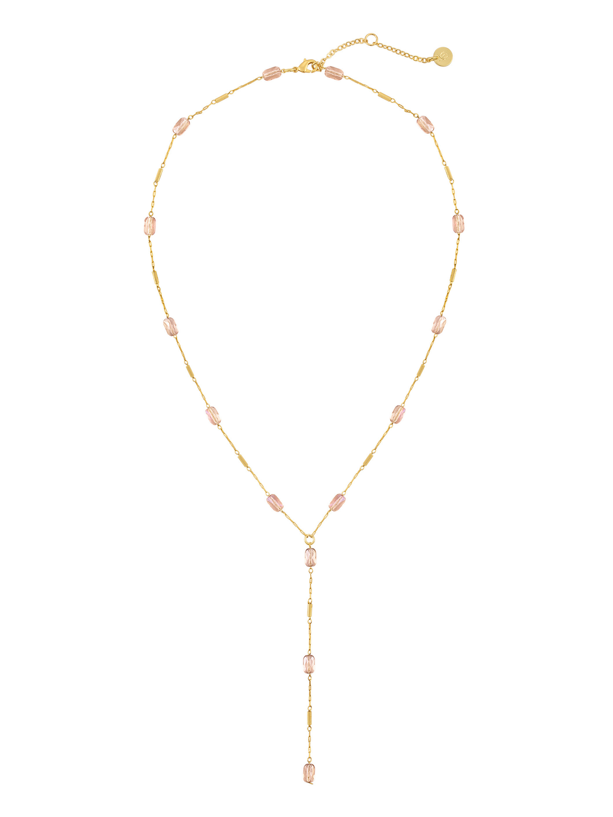 Violet Stone Lariat Necklace