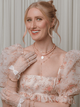 Violet Stone Lariat Necklace