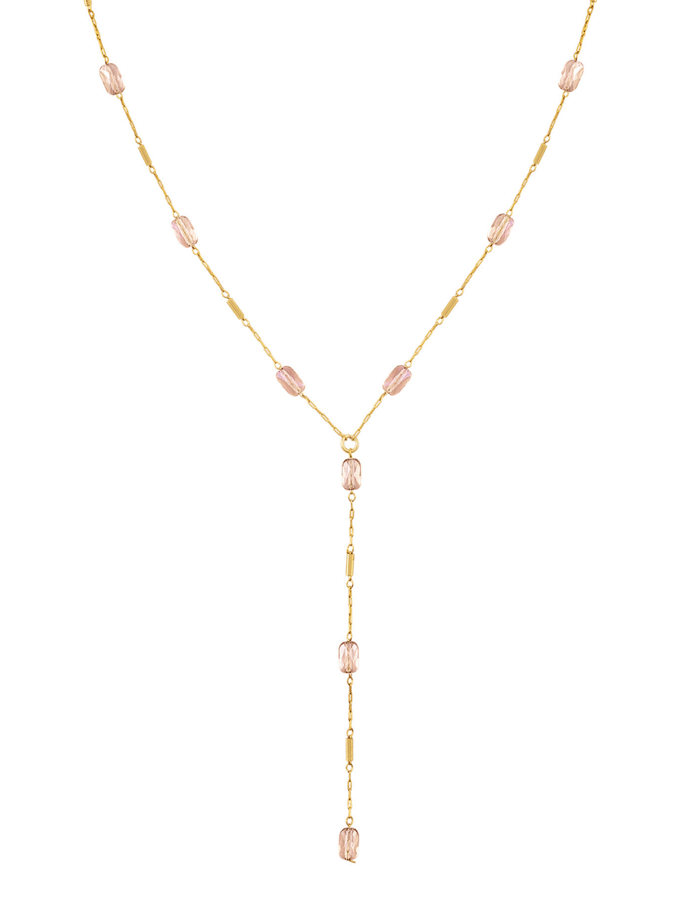Violet Stone Lariat Necklace