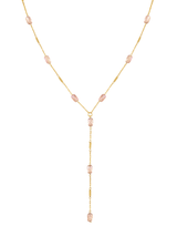 Violet Stone Lariat Necklace