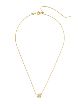 The Wes Rondelle Adjustable Necklace by Kinsey Designs, featuring a small butterfly pendant, is shown on a white background.