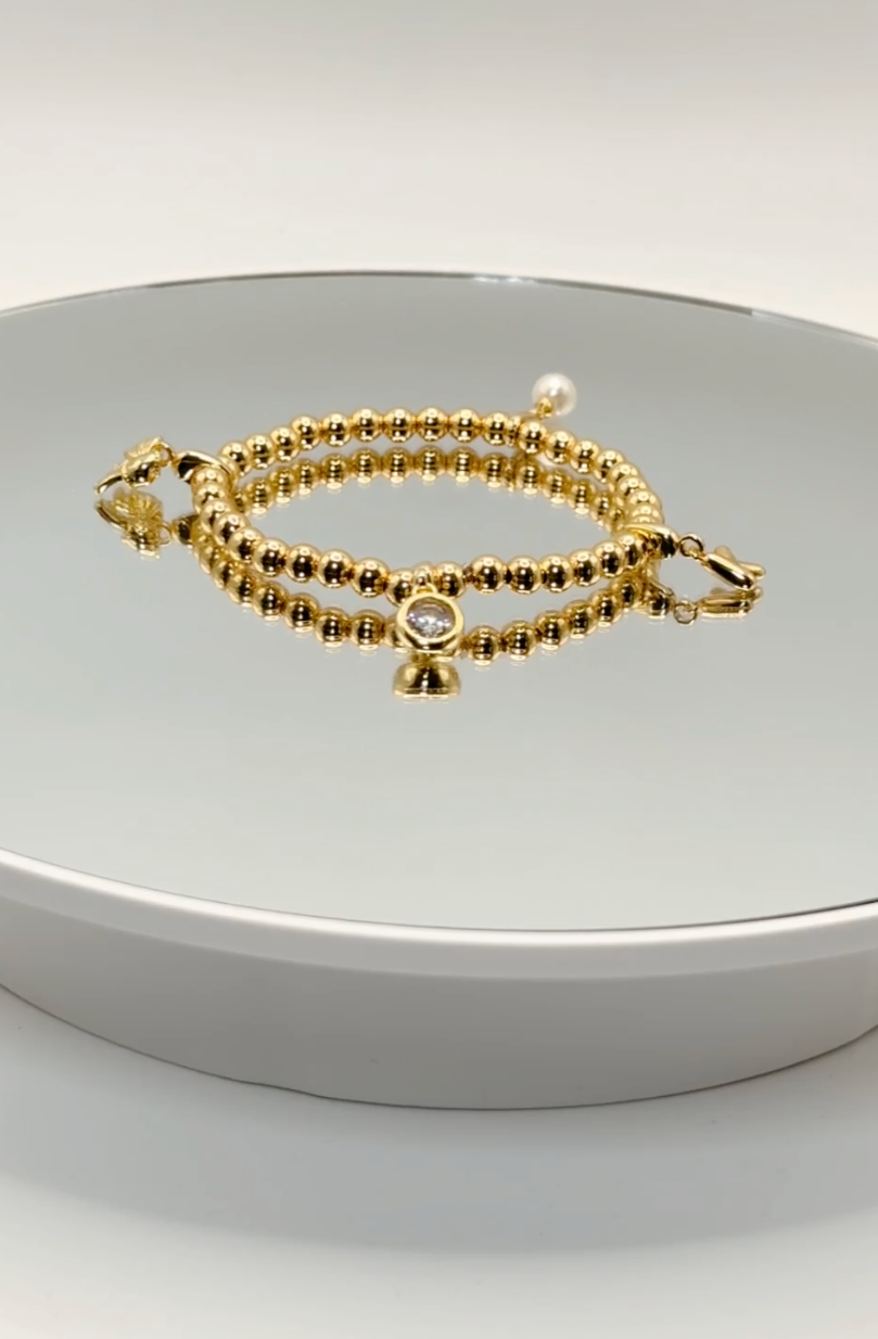 Bubble Initial Clip Charm